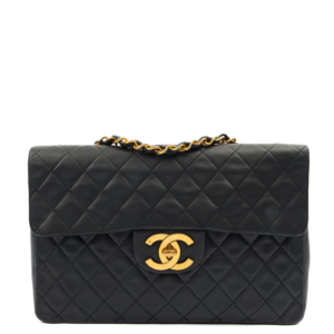 maxi jumbo xl in black, lambskin leather